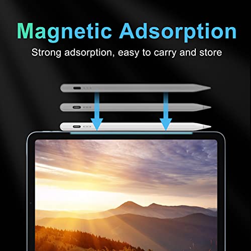MXCOIRTP Stylus Pen for iPad (2018-2023), Pencil 2nd Generation with Palm Rejection and Tilt Sensitive, 15 mins Fast Charge for iPad Pro 11/12.9 inch, iPad Air 3/4/5, iPad 6/7/8/9/10, iPad Mini 5/6