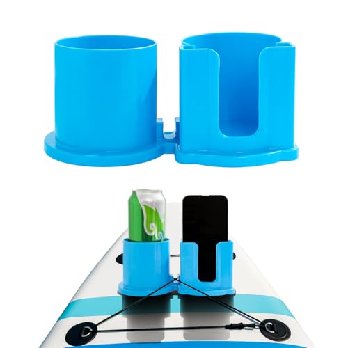 Paddleboard Cup Holder Kayak Drink Holder for Paddle Board Cup and Phone Holder Sup Surfboards Canoes Kayak Paddle Board Accessories for Types of Cup Bottle Drink(Blue)