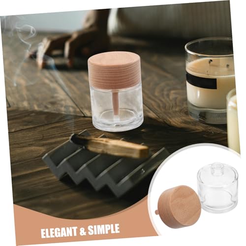 Difusor de Aceite Esencial en Vidrio 60ml con Tapa de Madera miniatura 7