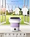 16L Portable Washing Machine, Foldable Small Washer with Spin Basket Laundry Machine, 3 Cleaning Modes Suitable for Underwear Baby Small Clothes, Foldable Design Ideal for Hotel Camping Apartment Home