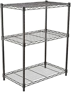 Amazon Basics 3-Shelf Adjustable, Heavy Duty Storage Shelving Unit (250 lbs loading capacity per shelf), Steel Organizer Wire Rack, Black (23.3L x 13.4W x 30H)