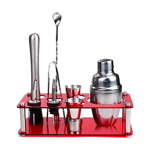 Kit de Bartender 9 Piezas con Coctelera y Soporte miniatura 1