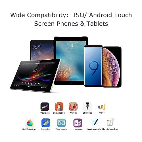 Image of QAWACHH Stylus Pen for Touchscreen Devices, Fine Point for Office use Capacitive Pen, Lightweight Metal Body, Compatible with All Smartphones /Tablets /i Pad /i Pad Pro /ifone (Blue)