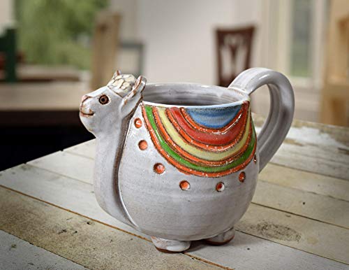 Taza de cerámica Dolly the Llama 14 oz miniatura 2