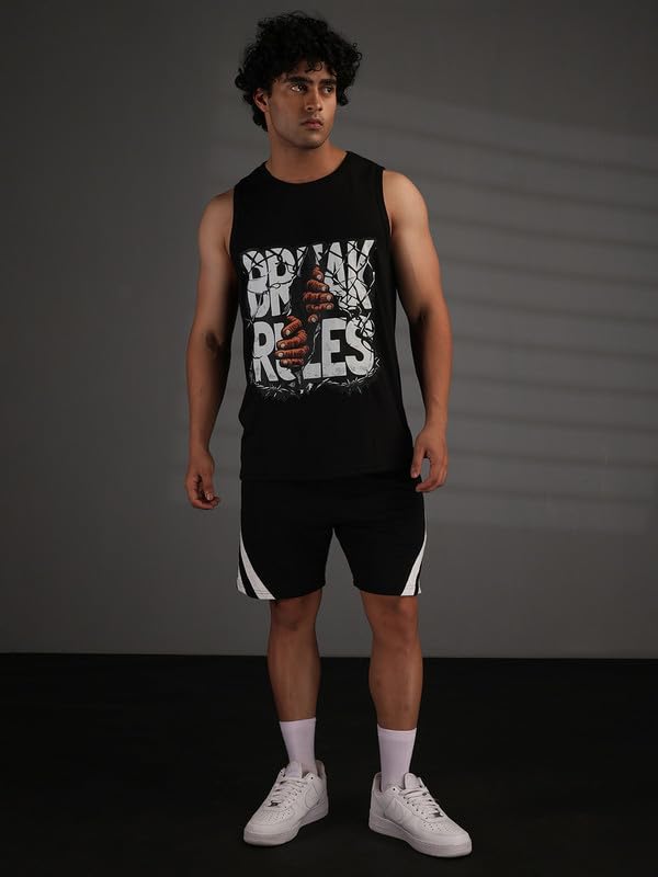 Image of CHKOKKO Sleeveless T Shirts Gym Vest for Men Workout Graphic Printed Premium Cotton Blend Tank Top for Man Running Vest Sando Gym Wear Lightweight Breathable Casual Summer Wear Boys
