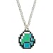 JINX Minecraft Diamond Ore Pendant Necklace for Teen Girls and Women