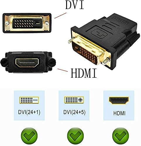 ikis DVI to HDMI; DVI (DVI-D) to HDMI Male to Female Adapter with Gold-Plated (Pack of 1) - Image 4