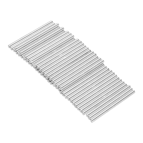 MECCANIXITY 50pcs 2mmx30mm Toys Shaft Round Rod Axles Drive Shaft Iron Shaft for DIY RC Car Truck Boat Helicopter Model Part, Silver