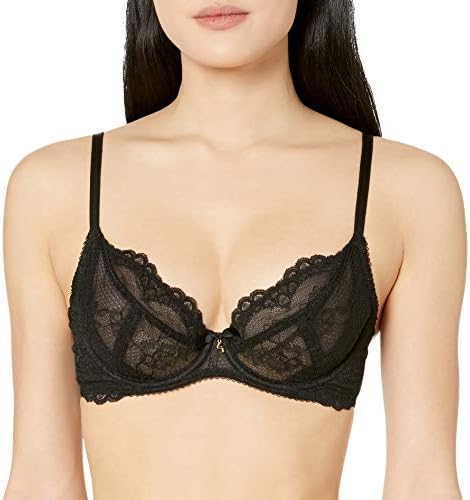 Gossard Women's Superboost Lace Non-Padded Plunge Bra, Black (Black), 36G