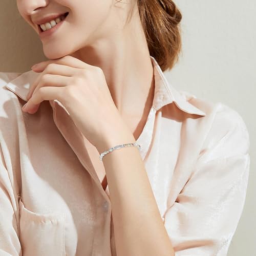 Colorful Stone Beaded Bracelet with Silver Tone Accents, Adjustable Jewelry for Everyday Wear or Layering2