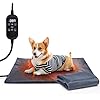 Nobleza Manta Eléctrica para Gatos y Perro, Almohadilla Térmica para Mascotas con Temporizador y Temperatura Ajustables, Almohadilla Calefactora Calefacción con 2 Fundas Cortas de Felpa, 70 * 40 cm
