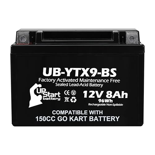 12V 8Ah YTX9-BS Battery For Predator 8750 Generator - Compatible with Predator 8750 Watt Generator Parts PTX9BS - 12 Volt Batteries, YTX9 AGM SLA