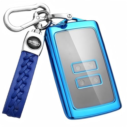 Funda de TPU para Llave de Dacia Bigster Carcasa Elegante Color Negro Antigolpes con Llavero