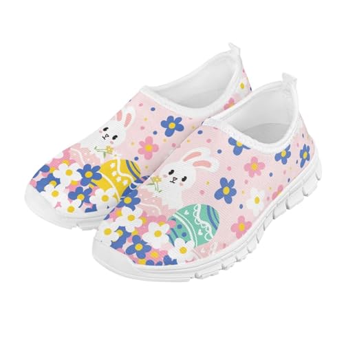 Doojoayie Funny Easter Shoes for Girls Slip On Sneakers Sport Running Shoes3