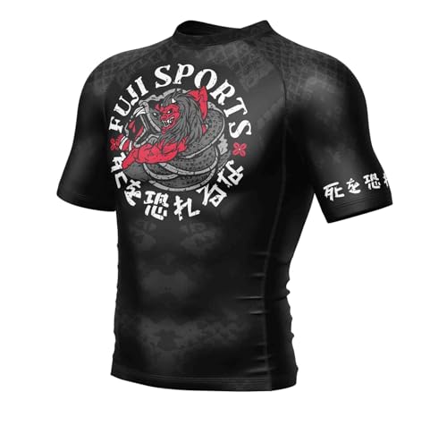 FUJI Oni vs Anaconda Short Sleeve Rashgaurd Black2