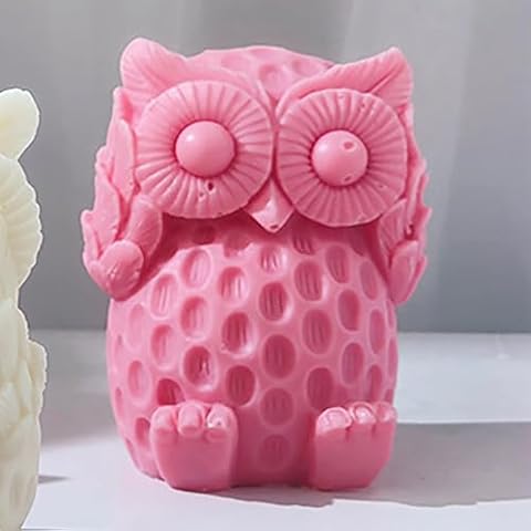 ESEDAGE 3D Owl Candle Mold Cover