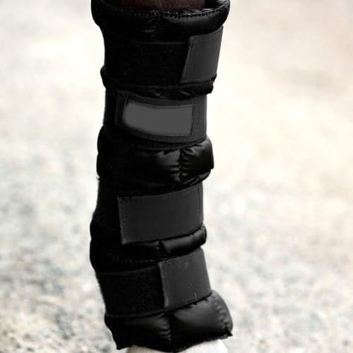 Botas de hielo para caballos reutilizables con correas ajustables para lesiones 8