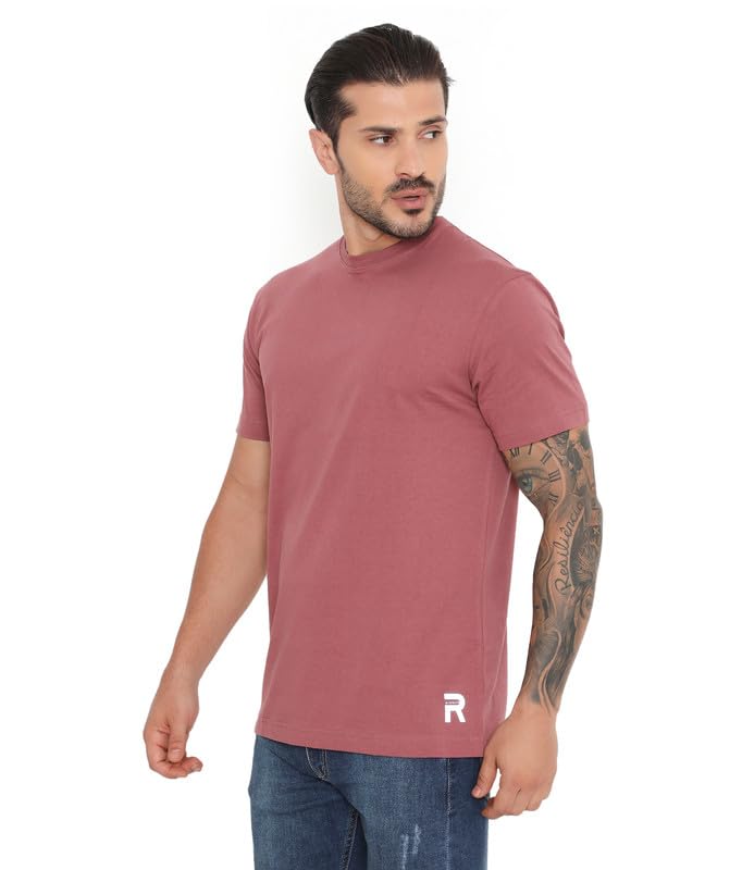 Image of Rivolta Men's Solid Regular Fit T-Shirt