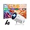 Mini Proyector Vídeo, Proyector Portátil con Doble Banda WIFI 6 Inalámbrico Bluetooth 5.4, Corrección Trapezoidal Automática, 270° Giratorio HDMI/TV Stick/USB/PS5/Laptop, con Cable HDMI y Ratón,Blanco