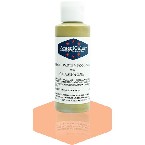 AmeriColor, Champagne, 4.5 Ounce Bottle, Soft Gel Paste Food Color