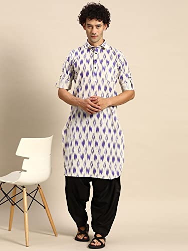 Image of Rajubhai Hargovindas Men's Festive Cotton Pathani Kurta