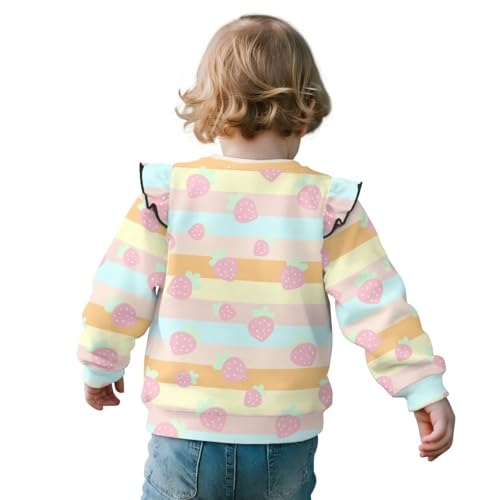 Kids Novelty Graphic Sweatshirt Funny 3D Print Long Sleeve Pullover Cute Ruffle Shoulder Boys Girls Tops 1-8 Years2