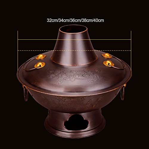 Olla Hot Pot de carbón cobre 36 cm DRAISE miniatura 2