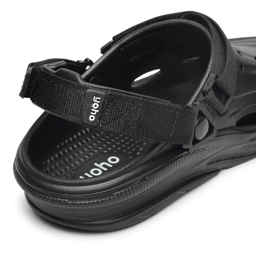 Image of YOHO Dual Hacker Clogs for Men & Boys | Waterproof Monsoon Footwear & Rainy Sandals | Adjustable Strap
