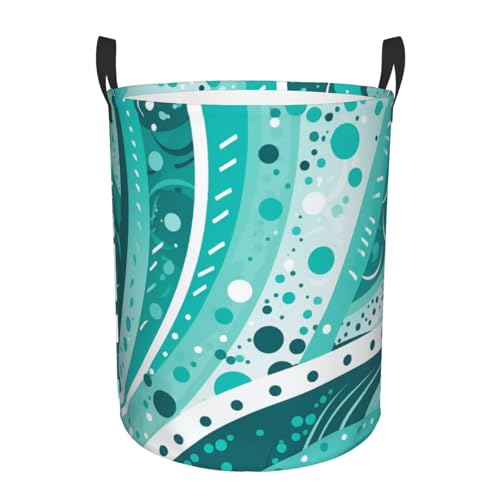 Panier linge pliable turquoise Oxford imperméable taille M