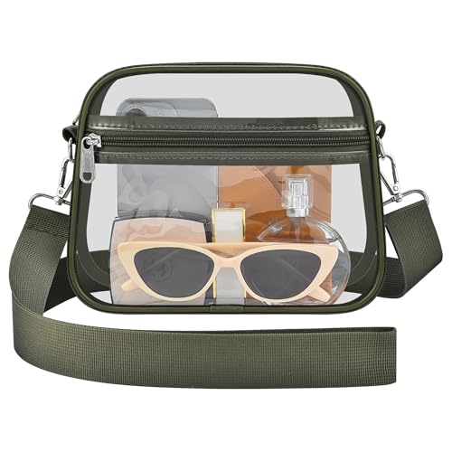 Image of Clear Bag for Stadium Events - Stadium Approved Small Mini Clear Purse, Women's Top-Handle Handbags for Sports Concerts
