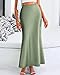 BTFBM Womens Spring Skirts 2026 Business Casual Clothes High Waisted Cocktail Party Wedding Guest Mermaid Maxi Skirt(Light Green, Medium)