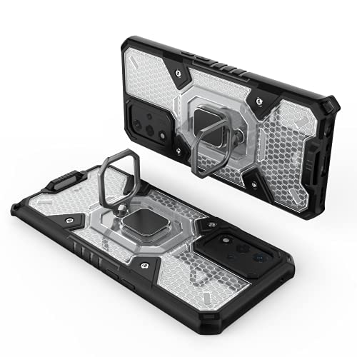 Image of zivite TPU Tough Armor Bumper Back Case Cover For Oppo A93 5G / A93S 5G|Ring Holder & Kickstand In-Built|360 Degree Protection Back Case Cover For Oppo A93 5G / A93S 5G (Transparent)