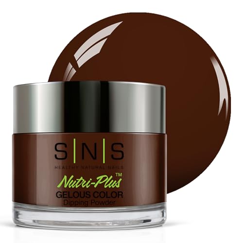 SNS Nail Dip Powder Gelous Color Dipping Powder - Brownstone Steps (Brown Cream) - Long-Lasting Dip Nail Color Lasts 14 Days - Low-Odor & No UV Lamp Required - 1 OZ