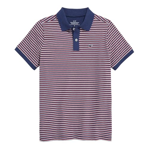 vineyard vines Boys' Striped Edgartown Pique Polo