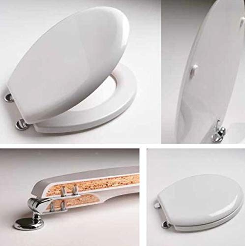 Copriwater Ideal Standard CONCA BIANCO I.S. Cerniera Cromo-Sedile-Asse Wc