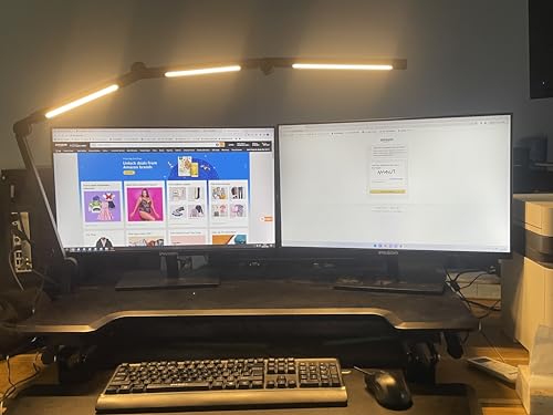 AILBTON LED Desk Lamp with Clip,Multi-Angle Flexible 4 Sections 3 Light Sources Office Desk Lamp,4 Color Temperatures and 5 Brightness Levels,Night Eye Care Table (US-4jie-desk lamp)