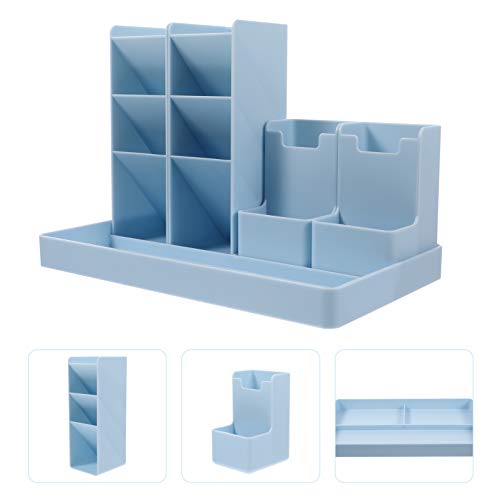 STOBOK Organizador de Caneta Vertical Porta-Lápis de Mesa de Plástico Estojo de Armazenamento de Pap