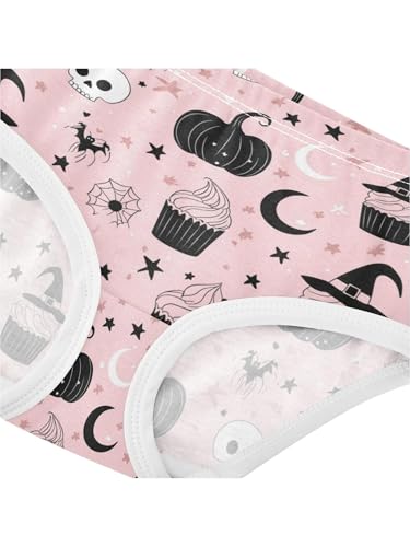 ZZKKO Cute Halloween Cake Skull Girls Underwear Toddler Panties for Girls Comfort Brief Size 2T4