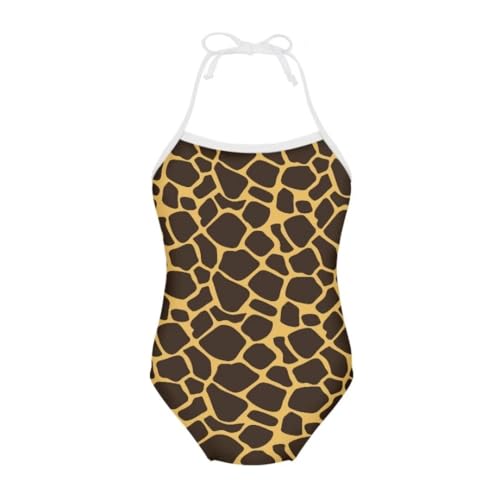Image of Girl Funny Cute Beach Sport Halter One Piece Swimsuit Bathing Suit for 3-10 Year