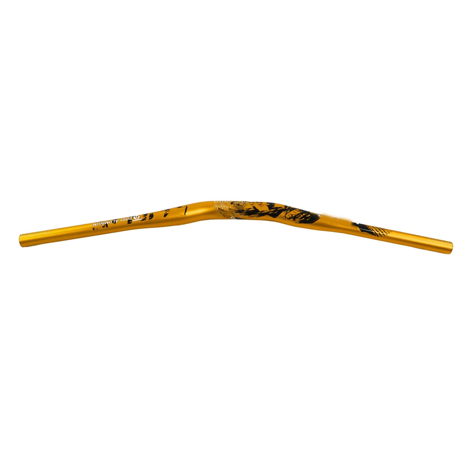 Guidon de vélo extra long 31,8 x 720 mm en alliage d'aluminium, rehausseur pour VTT, vélos de trail et vélo tout-terrain, prise en main confortable (Jaune)