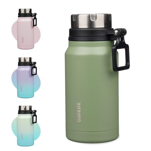 Image of BJPKPK 24oz Insulated Water Bottle, Stainless Steel Bottle with Handle | Vacuum Insulated Bottle with Leak-Proof BPA-Free Design, Keeps Drinks Cold & Hot for Gym, Office, Travel & Daily Use