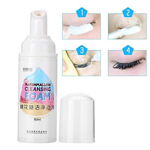 60ml Professional Eyelash Extension Rush Foam Wash Cleaner Makeup Residue & Mascara Salon Use Home Care - Afbeelding 4