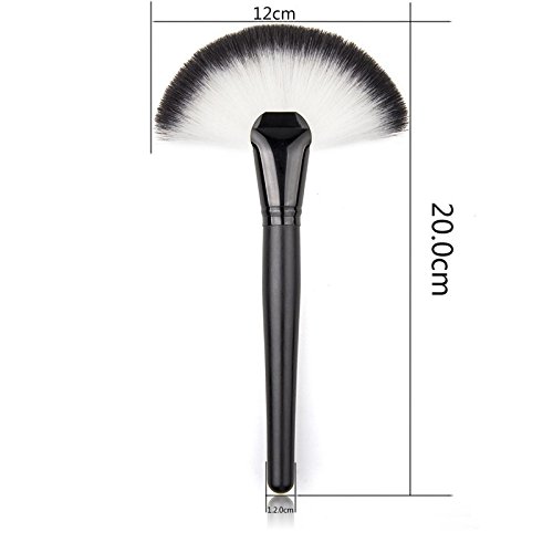 FABify Large Fan Makeup Brush | Soft Nylon Bristles for Contouring, Highlighting, Foundation & Powder | Lightweight, Durable & Travel-Friendly | Professional & Daily Use (Multicolor) 4