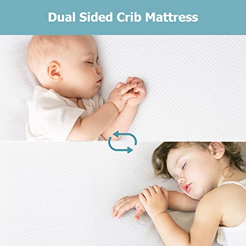 Ubbcare Fitted Memory Foam Crib Mattress Pad Portable Playard Mattresses 38X26X3 Inches With Washable Cover Firm Side For Infants Soft Side For Toddlers #TOP3