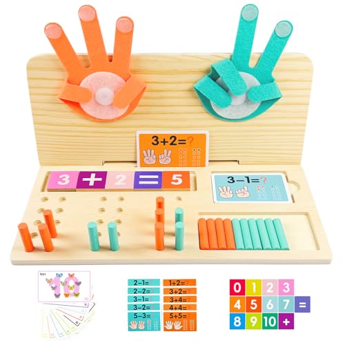 twivah Learning Toys 3-5, Educational Toys with Number Flash Card for 3+ Year Old, Montessori Number Math Manipulatives, Preschool Kindergarten School Supplies, Birthday Gifts for 3 4 5 6 yr Old Kids
