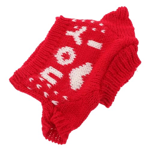 NAMOARLY Cute Bear Plush Miniature Sweater for 30cm Doll Soft Stuffed Animal Clothes Winter Doll Coat Christmas Outfit