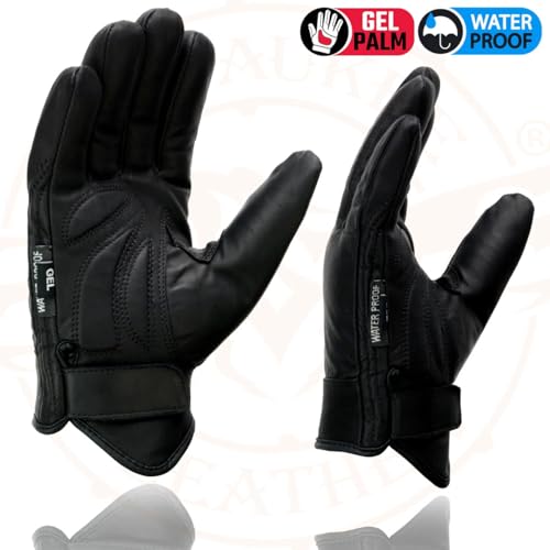 Image of Milwaukee Leather Men's Leather Motorcycle Gloves - Gel Padded Palm, Adjustable Wrist, Riding Gloves - 4X-Large