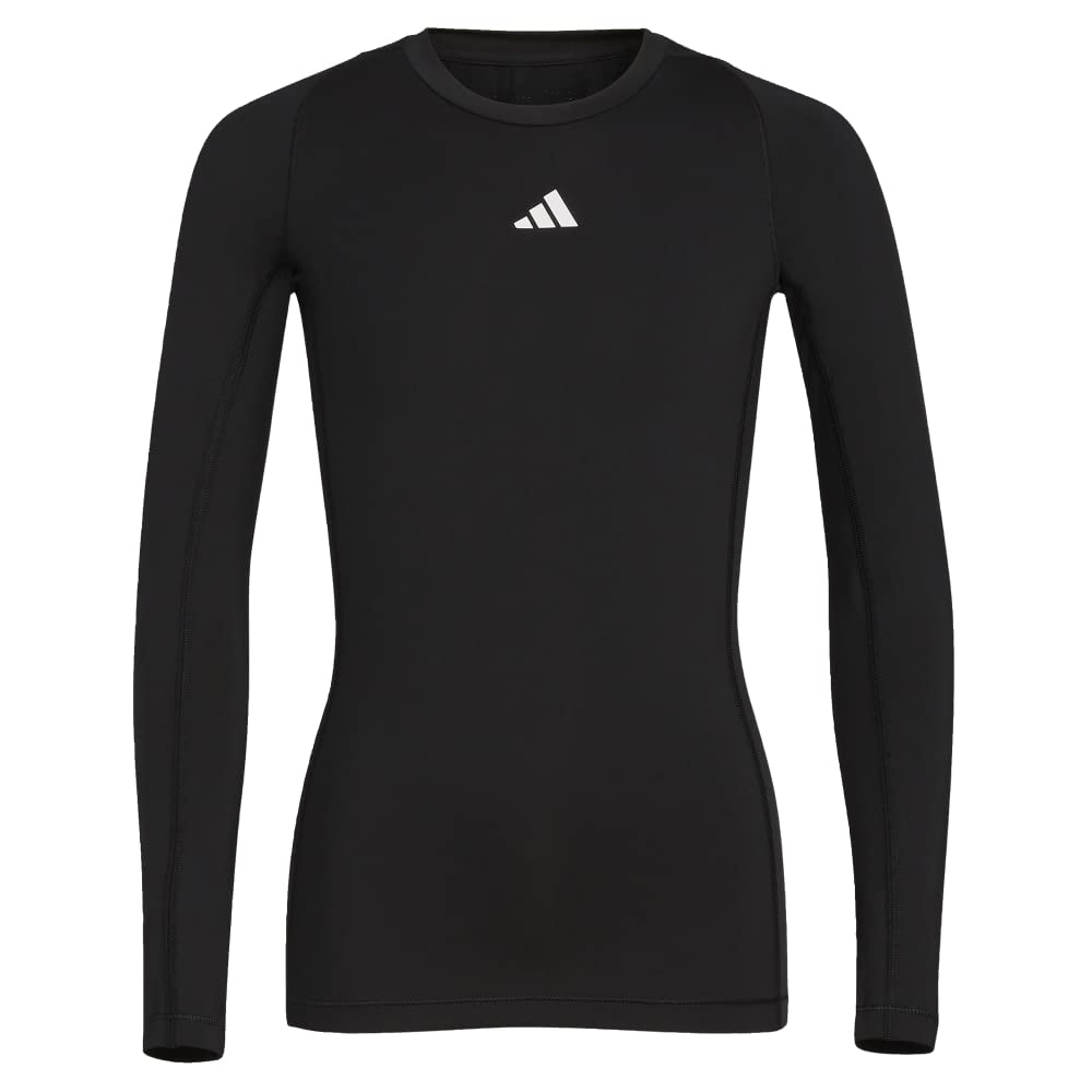 adidas Boys' Moisture Wicking Compression T-Shirt Techfit Athletic Long  Sleeve Tee
