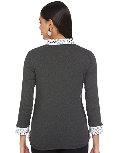 Image of Max Women Regular Fit Printed Layered Knit Top