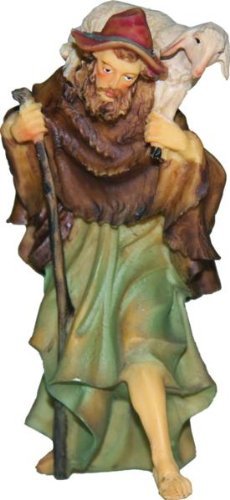 Schäfer Figur Kniend Für Krippe - Handbemalt Für 11cm Figuren